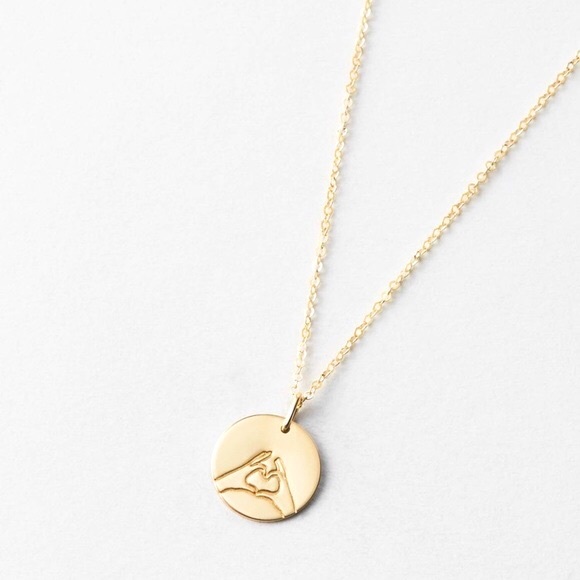 “Much Love” Hand Heart Boho Charm Pendant Necklace - Picture 2 of 16